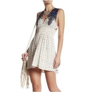 Free People Walking Through Dreams Floral Tunic Fit & Flare Dress Boho Small